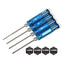 Metric High Speed Steel Hex Driver Set w/ Blue Handles