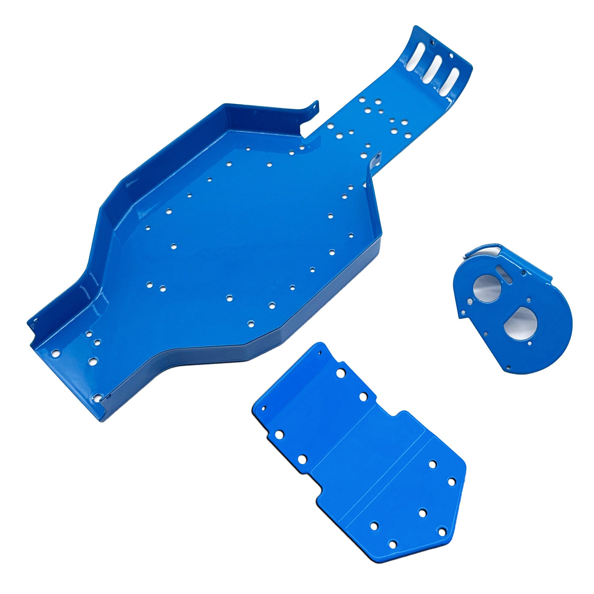 Authentic RC10T Chassis - Powdercoated in Retro Blue