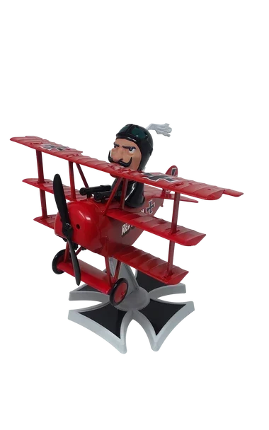 Red Baron Fokker Triplane Snap Caricature (7.5 Inches Tall) (Battery Required, Not Included) Plastic Model Kit