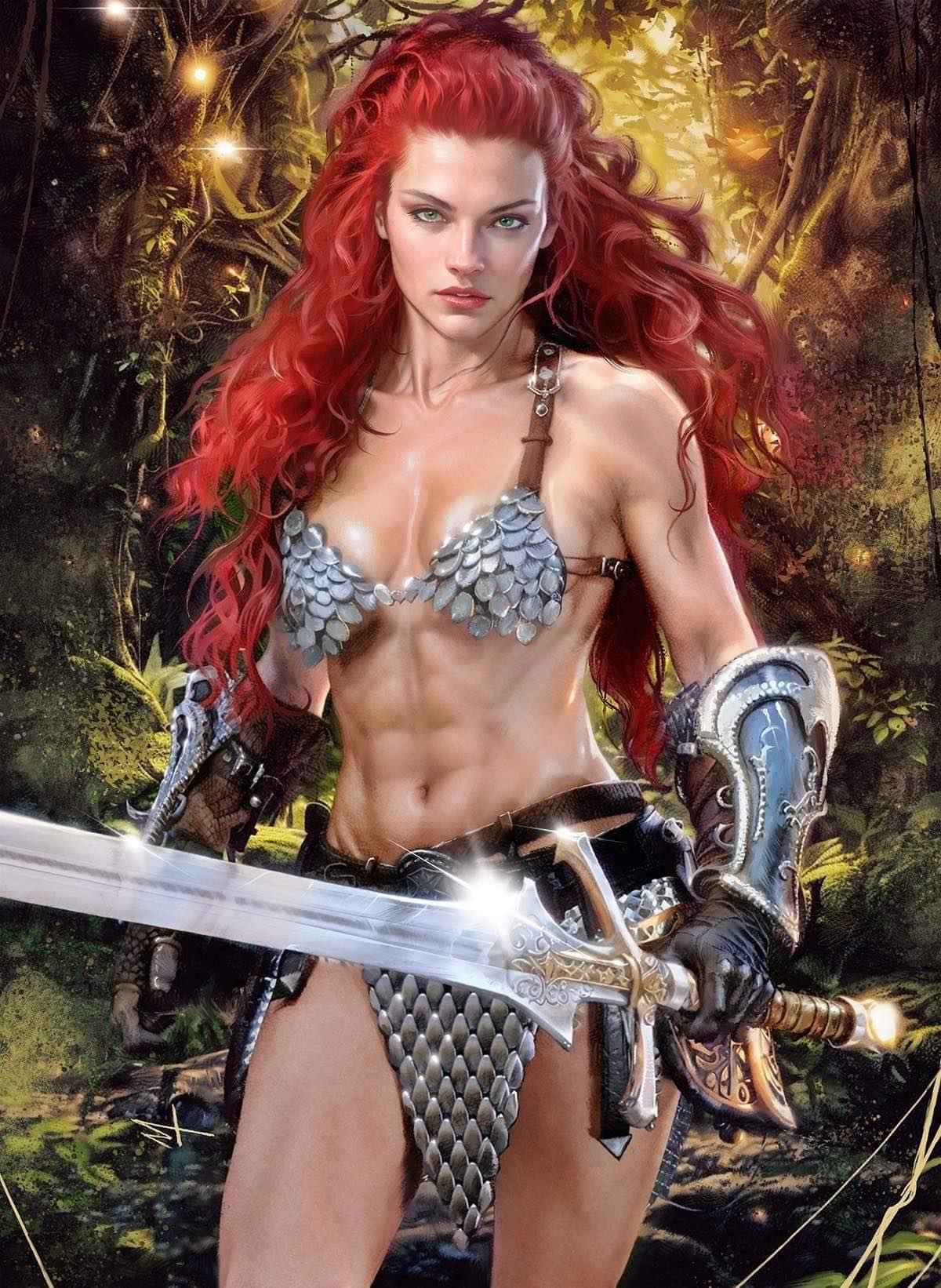 RED SONJA #1 (MARCO TURINI EXCLUSIVE VIRGIN VARIANT)(2023) COMIC BOOK ~ Dynamite Main image