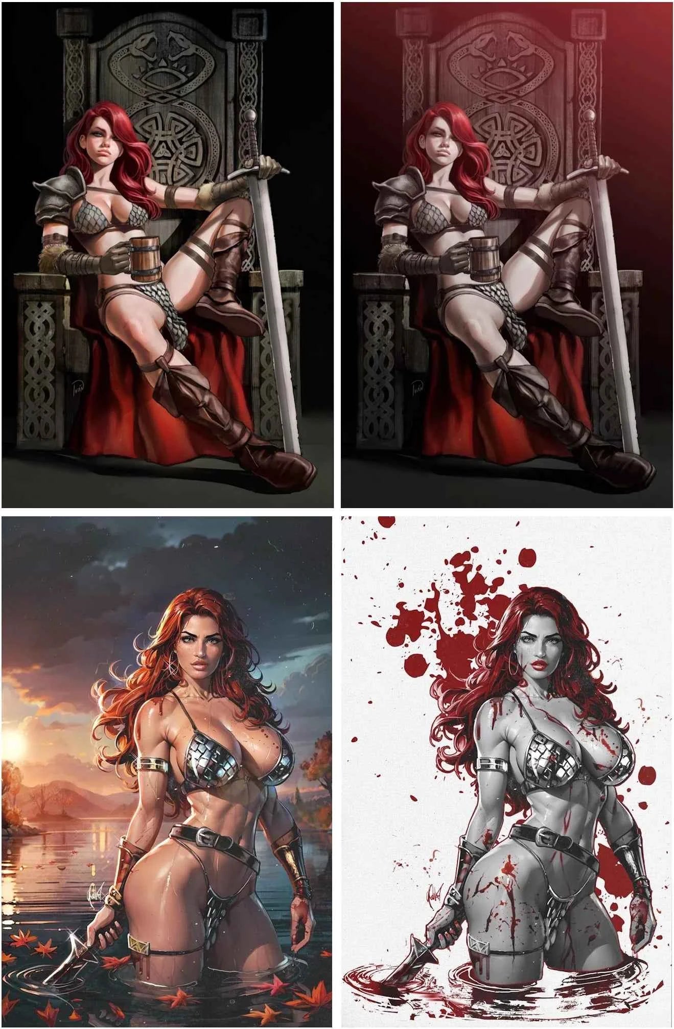 RED SONJA: EMPIRE OF THE DAMNED #1 (IVAN TALAVERA/CEDRIC POULAT EXCLUSIVE VIRGIN VARIANT A & B SETS) Main image
