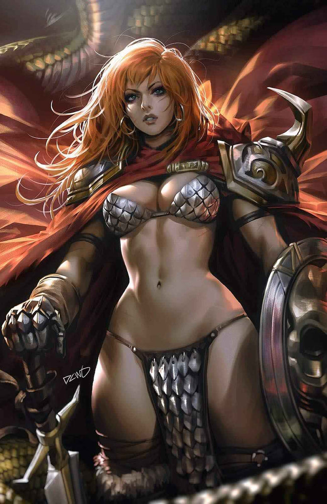 RED SONJA #8 (DERRICK CHEW EXCLUSIVE VIRGIN/COLOR SPLASH VARIANT SET) ~ Dynamite Main Image