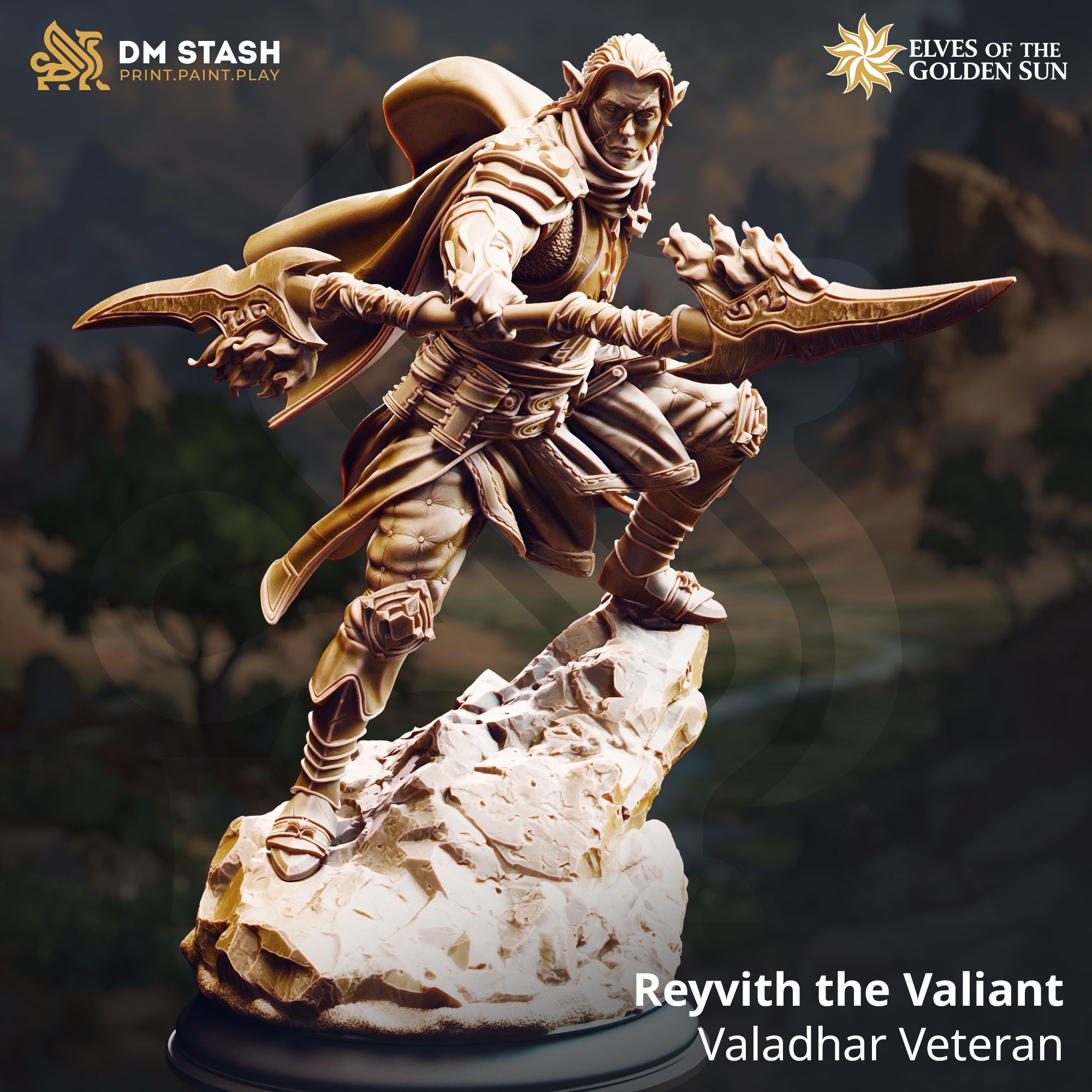 Reyvith the Valiant, Valadhar Veteran (Male Sun Elf Fighter) Main image