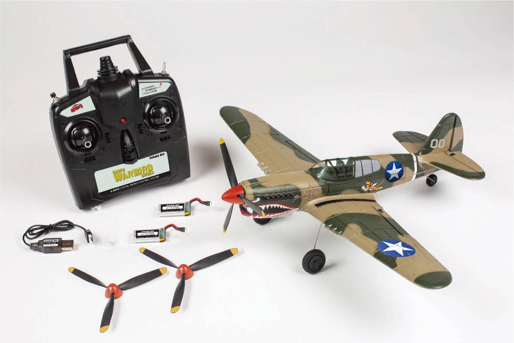 Curtiss P-40 Warhawk Micro RTF Airplane w/PASS System