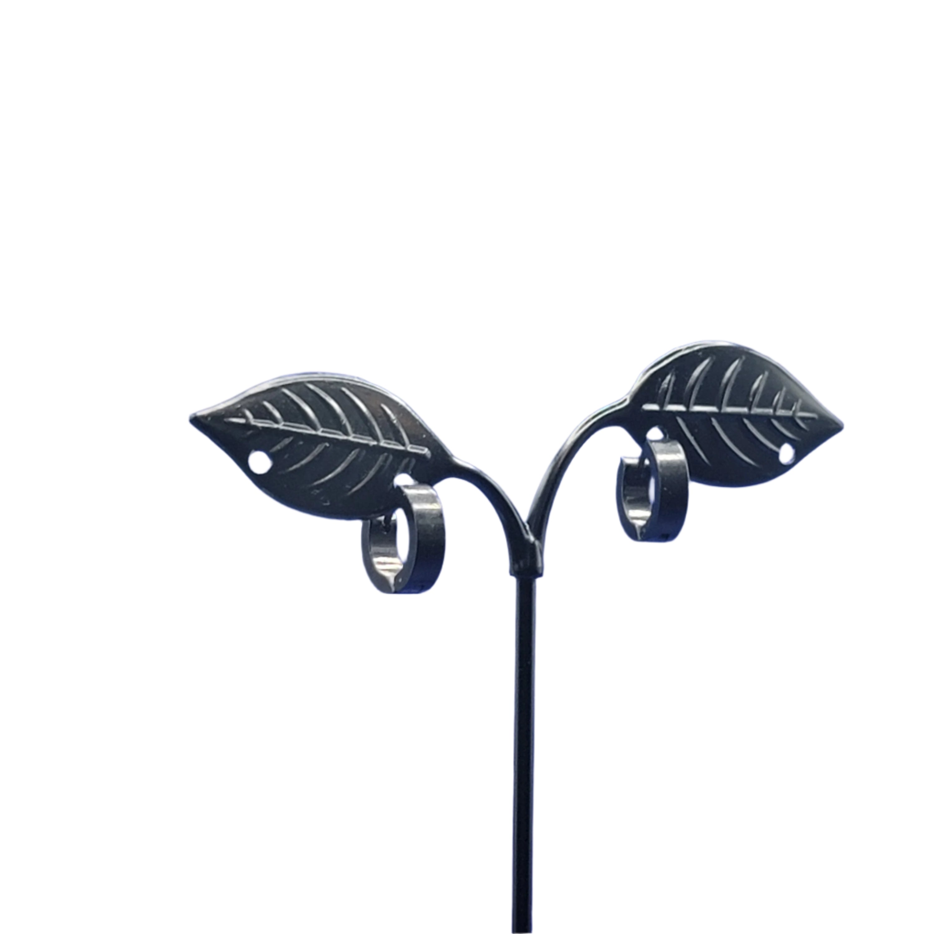 Small Black Hoop Earrings Main image