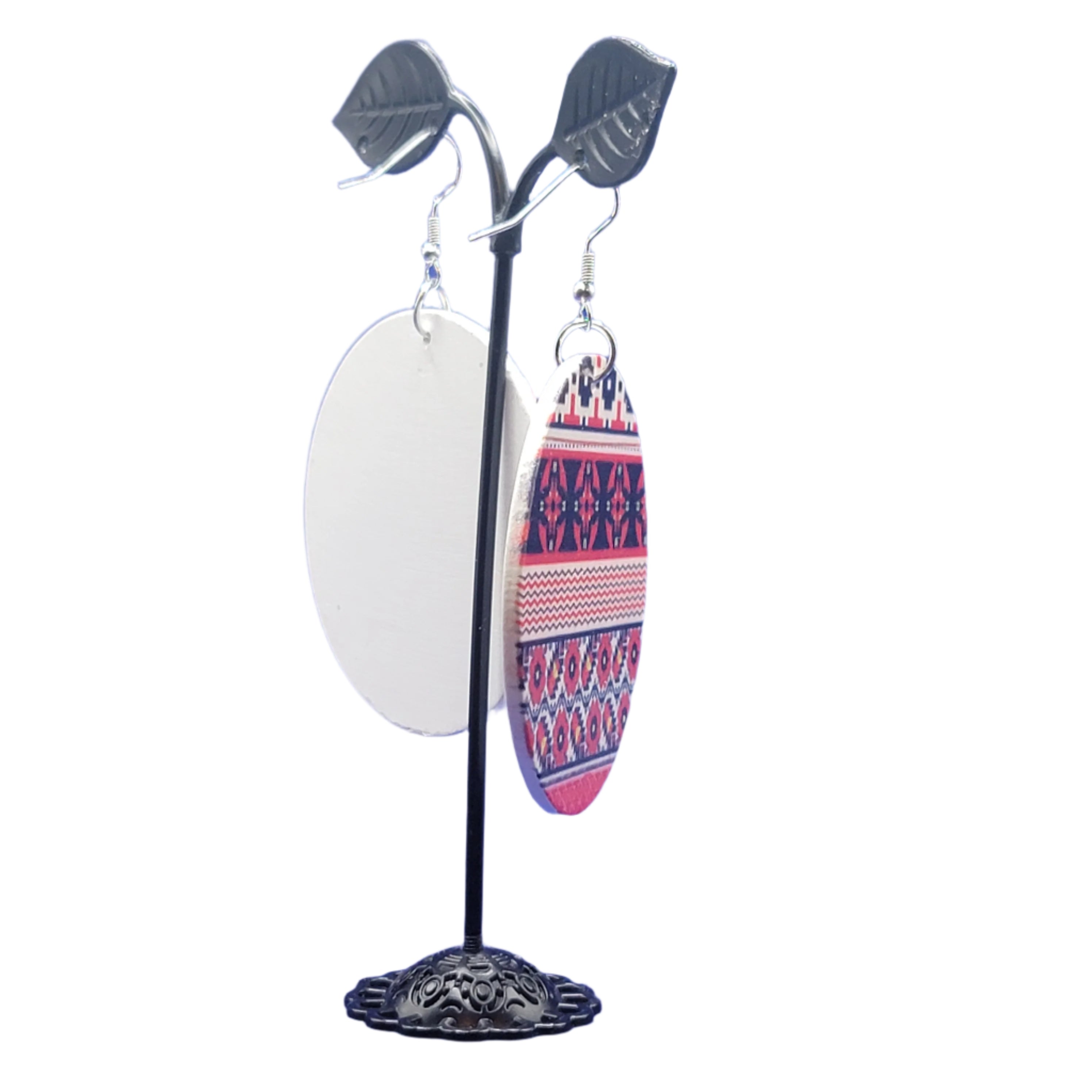 geometric design earrings