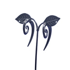 black curlicue earrings