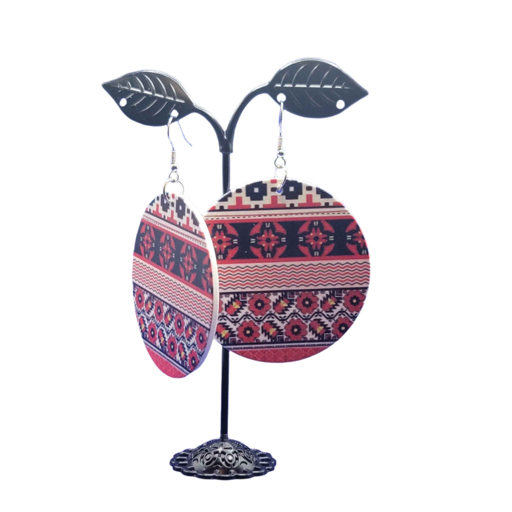 geometric design earrings