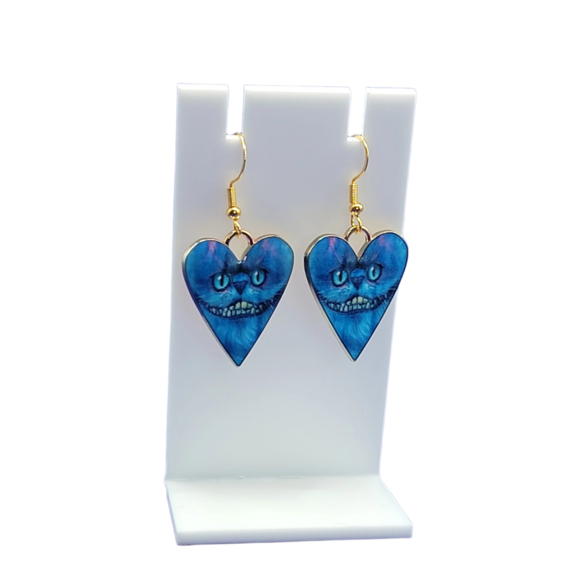 Blue cat earring