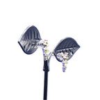 light green crystals earrings