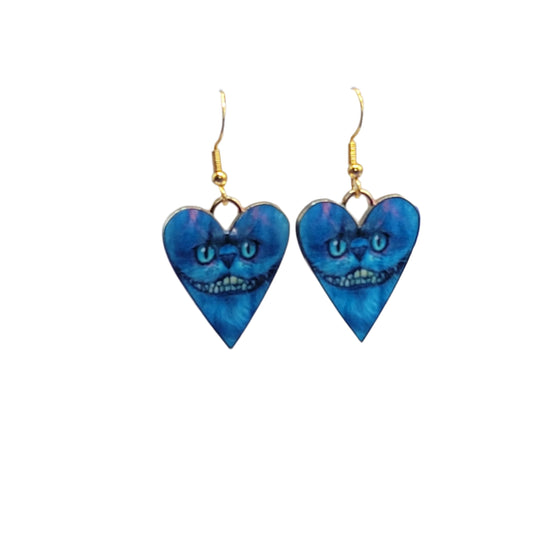 Blue cat earring