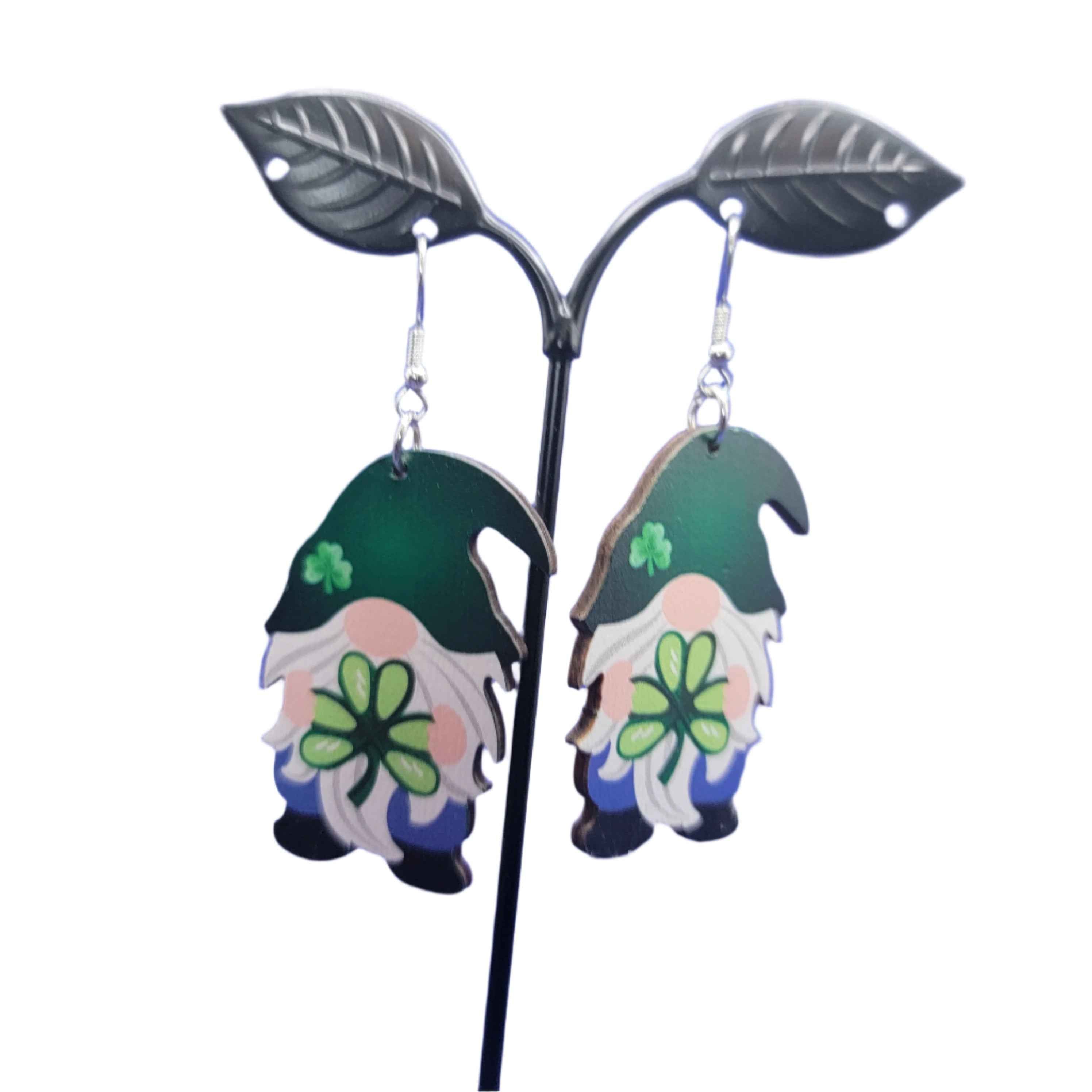 Shamrock Gnome Earrings