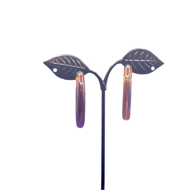 Brown hoop earrings Hover Image