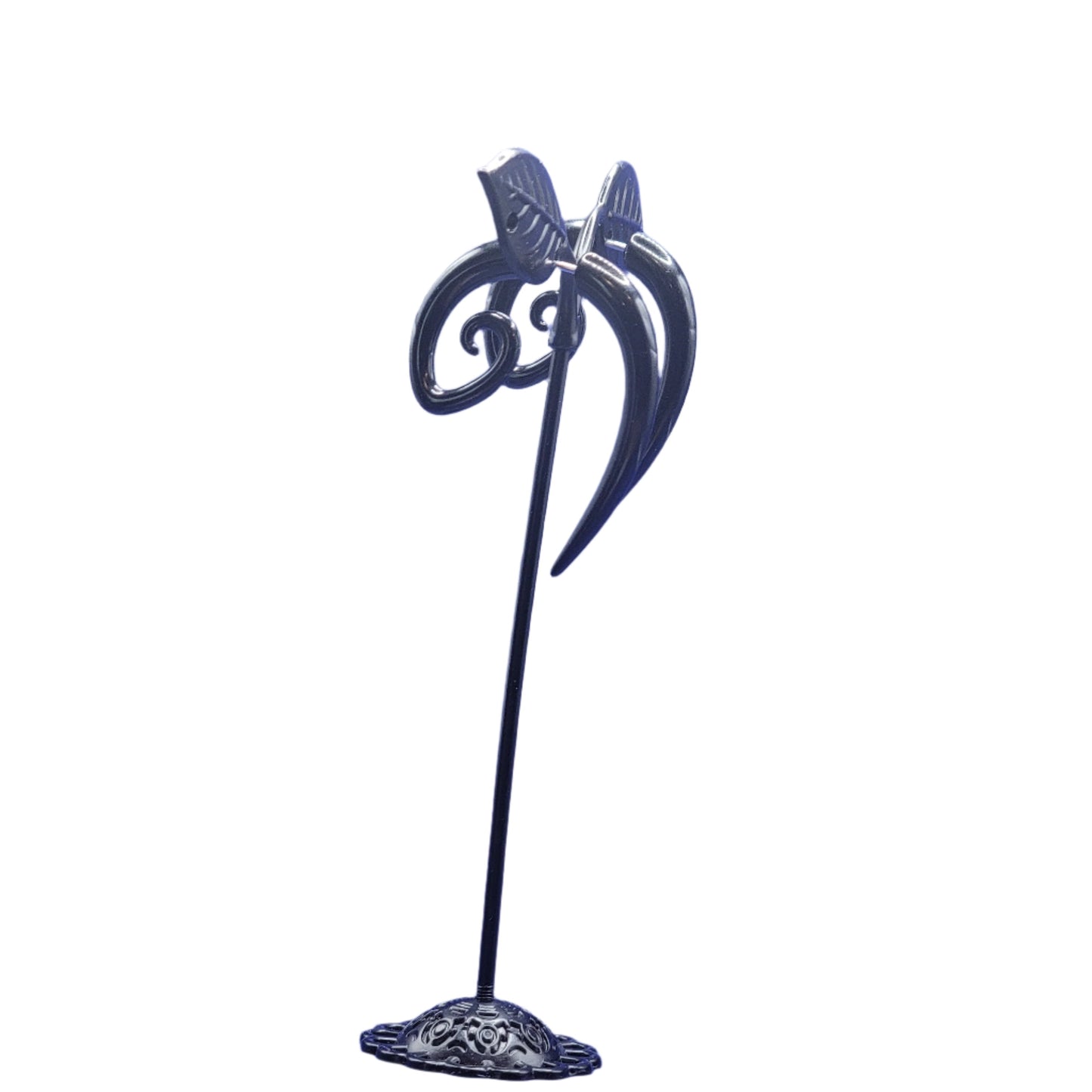 black curlicue earrings