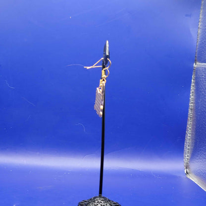 Black and white dog earrings