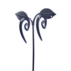 black curlicue earrings