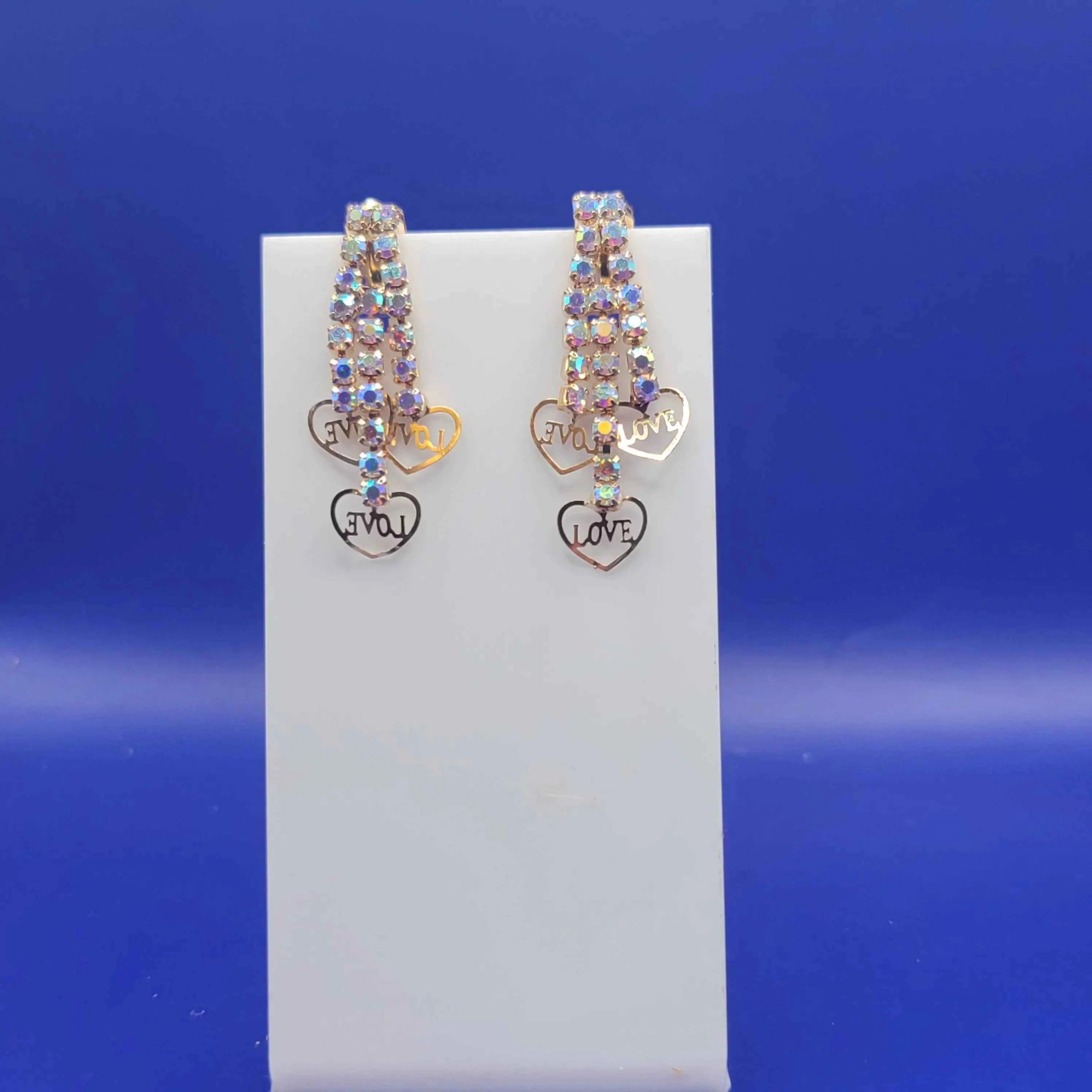 Three Hearts With Love Earrings