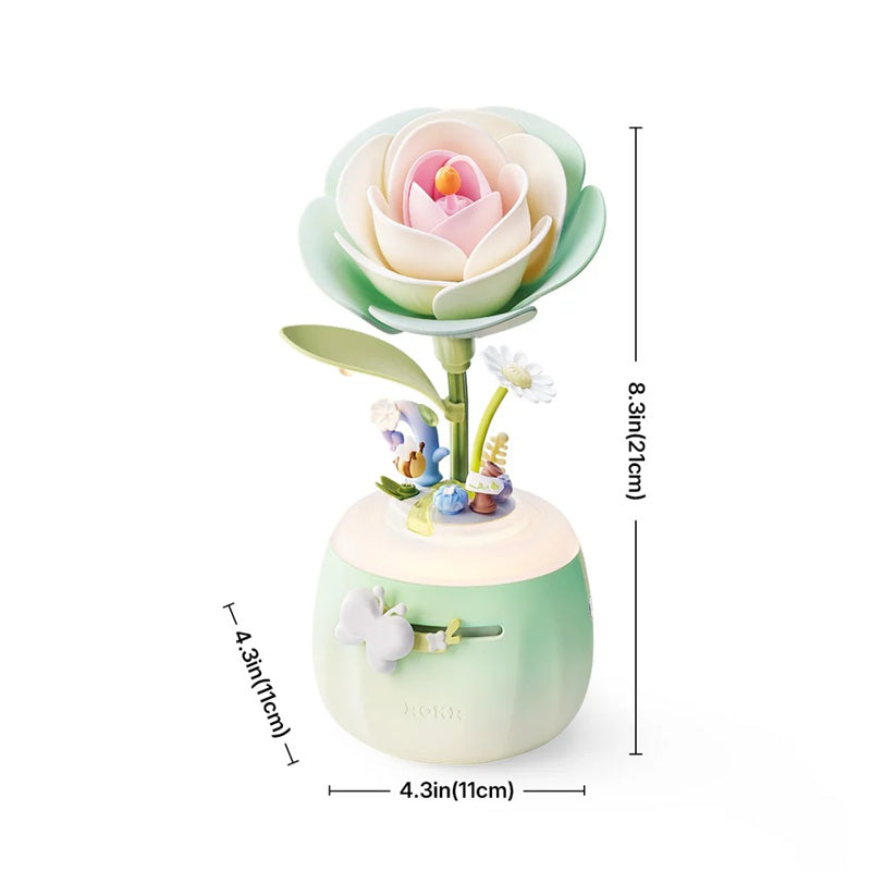 Floral Art Minty Camellia Lamp