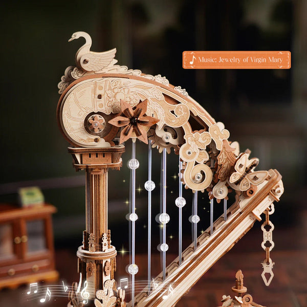 ROKR - Magic Harp Music Box Wooden 3D Puzzle
