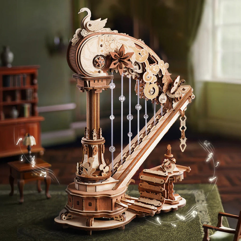 ROKR - Magic Harp Music Box Wooden 3D Puzzle