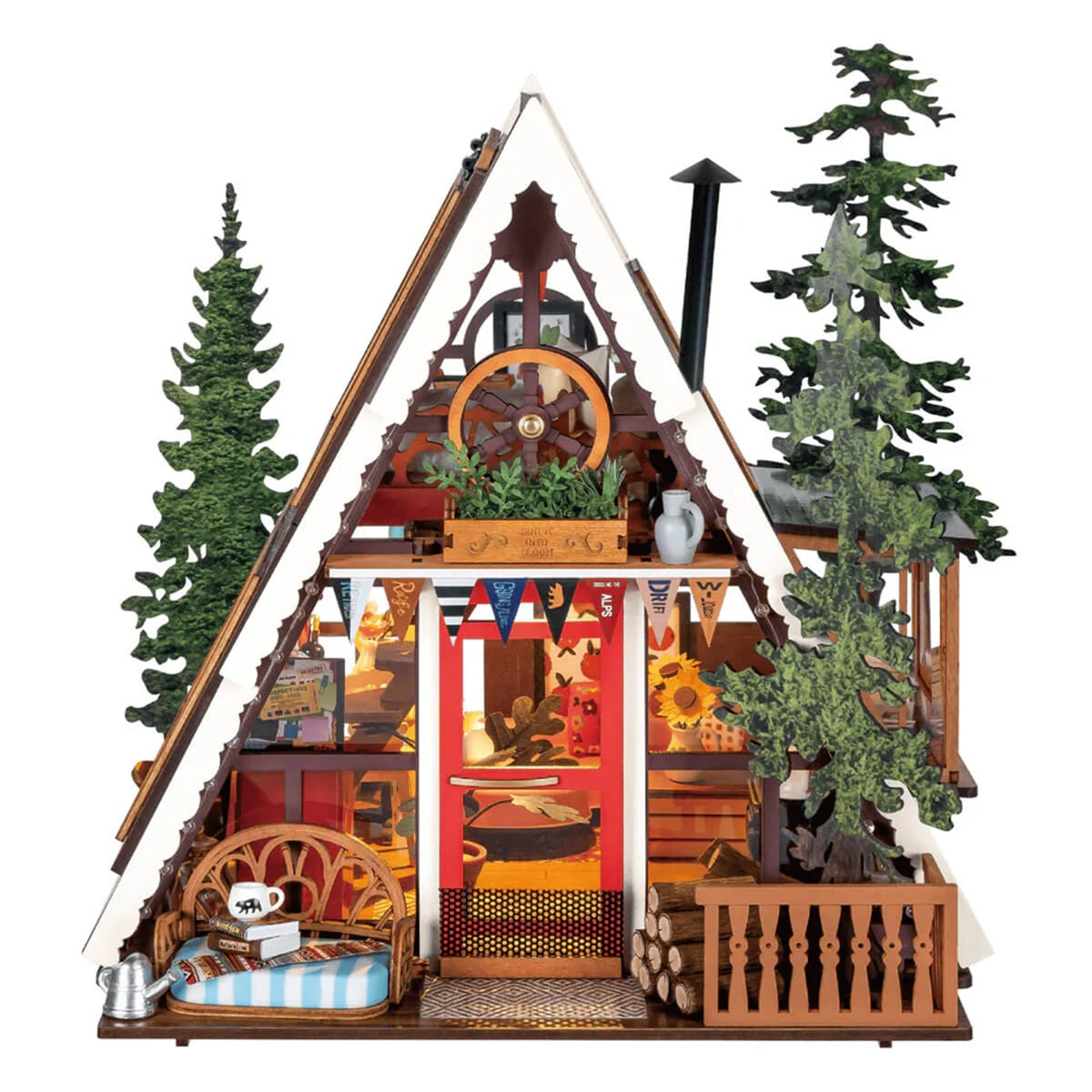 Rolife - A-Frame Cabin, DIY Miniature House DG181