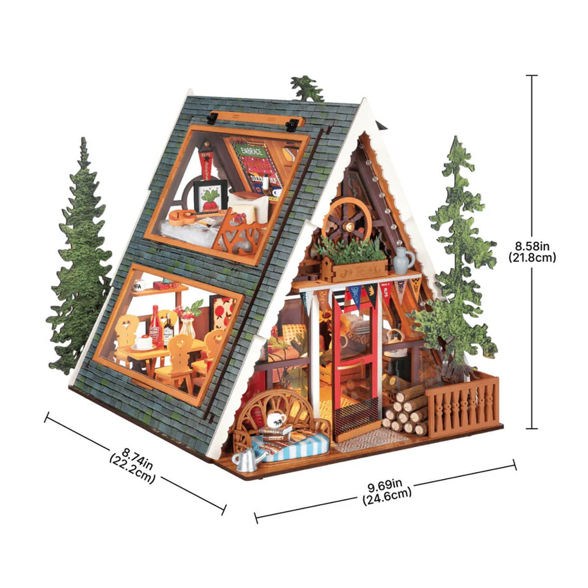 Rolife - A-Frame Cabin, DIY Miniature House DG181