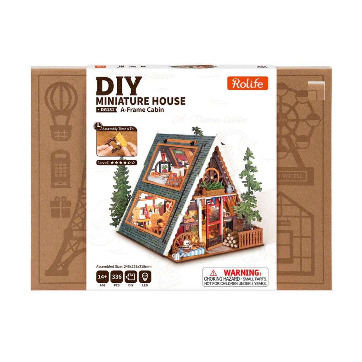 Rolife - A-Frame Cabin, DIY Miniature House DG181
