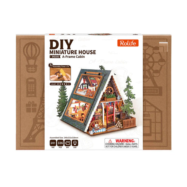 Rolife - A-Frame Cabin, DIY Miniature House DG181