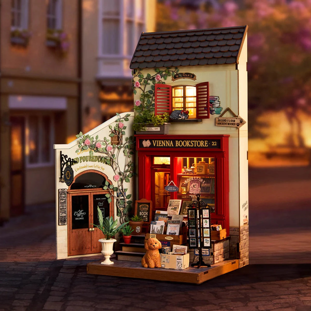 Vienna Bookstore DIY Miniature House
