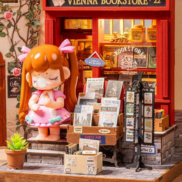 Vienna Bookstore DIY Miniature House