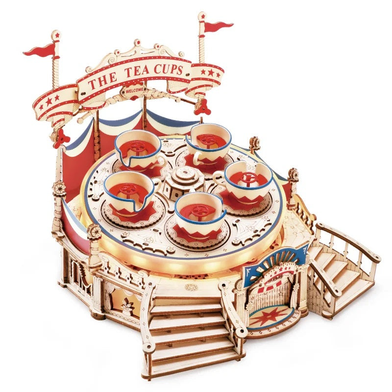 ROKR - Tilt-A-Whirl DIY Music Box 3D Wooden Puzzle EA04