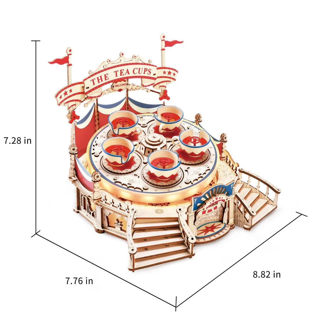 ROKR - Tilt-A-Whirl DIY Music Box 3D Wooden Puzzle EA04