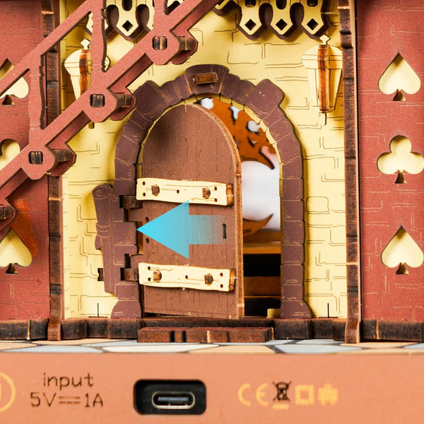 Cuckoo Clock, Stained Wood, Mechanical 3D Wooden Puzzle