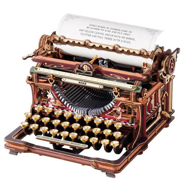 Mechanical Typewriter Wooden 3D Puzzle, Magic Version