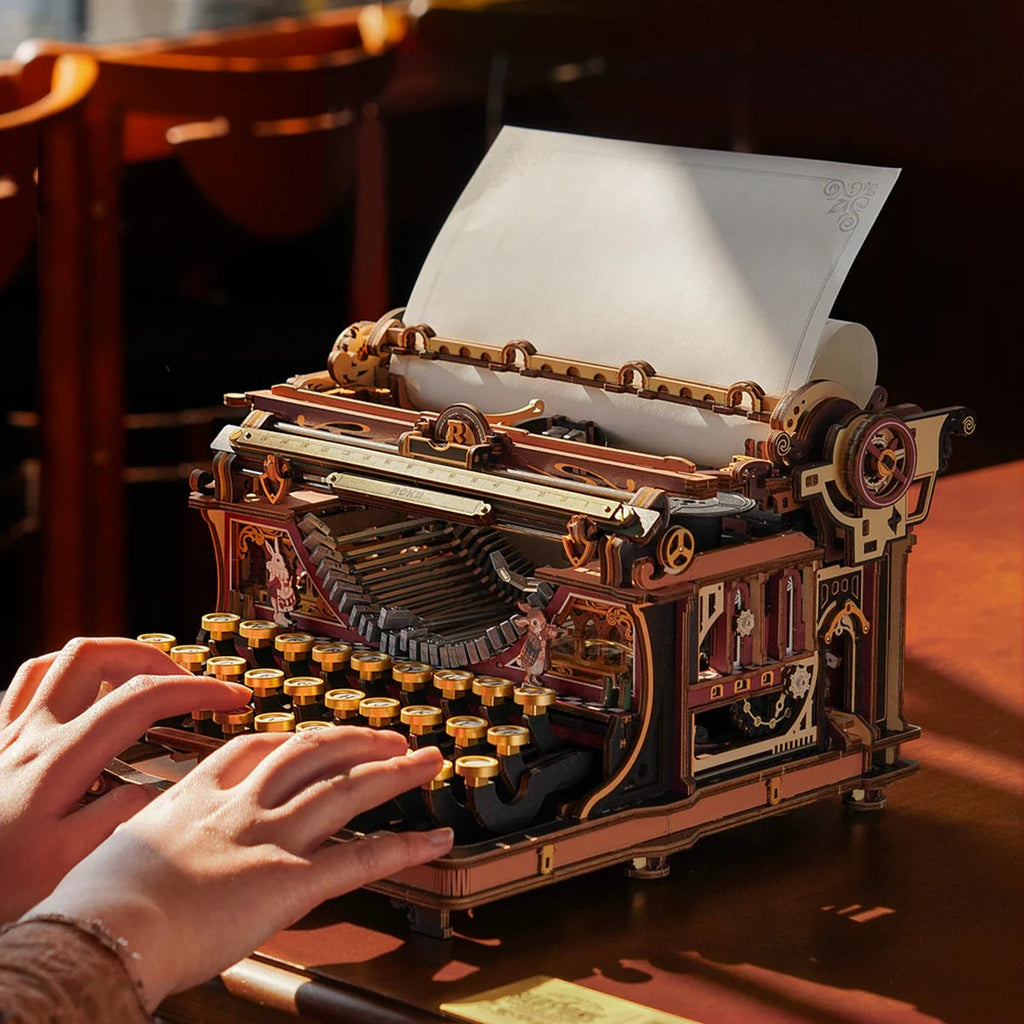 Mechanical Typewriter Wooden 3D Puzzle, Magic Version