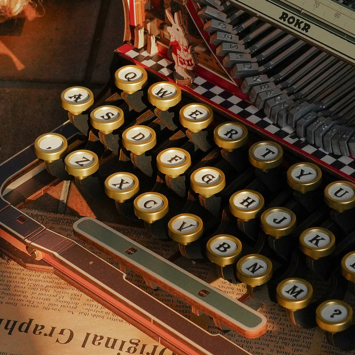 Mechanical Typewriter Wooden 3D Puzzle, Magic Version