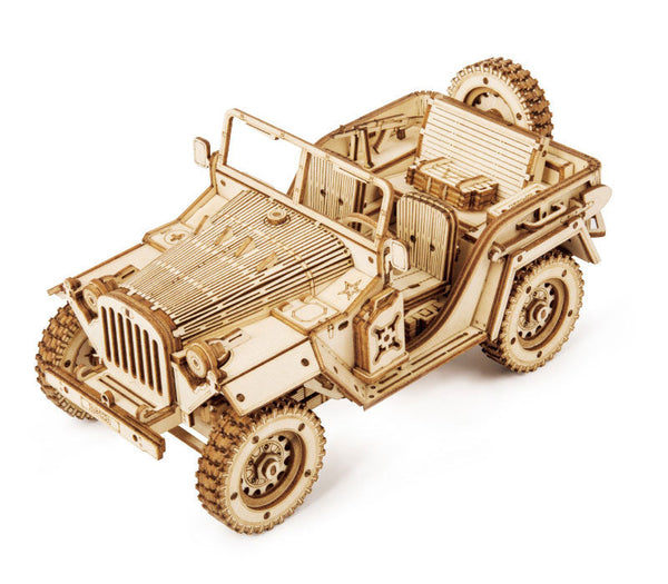 Robotime - Scale Model Vehicles; Army 4x4 Field Car