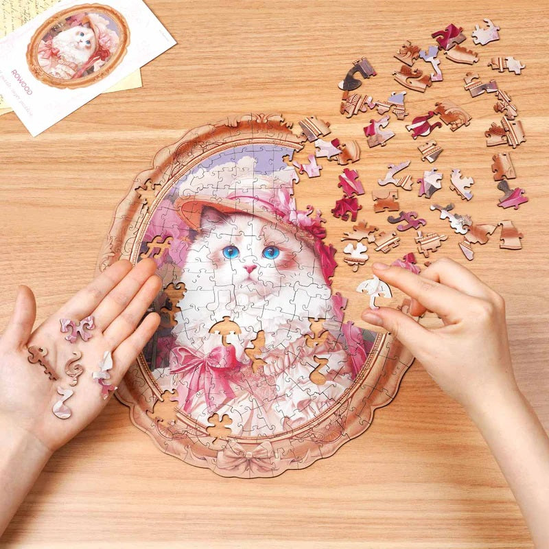 Rowood - Springtime Kitty 200-Piece Wooden Jigsaw Puzzle