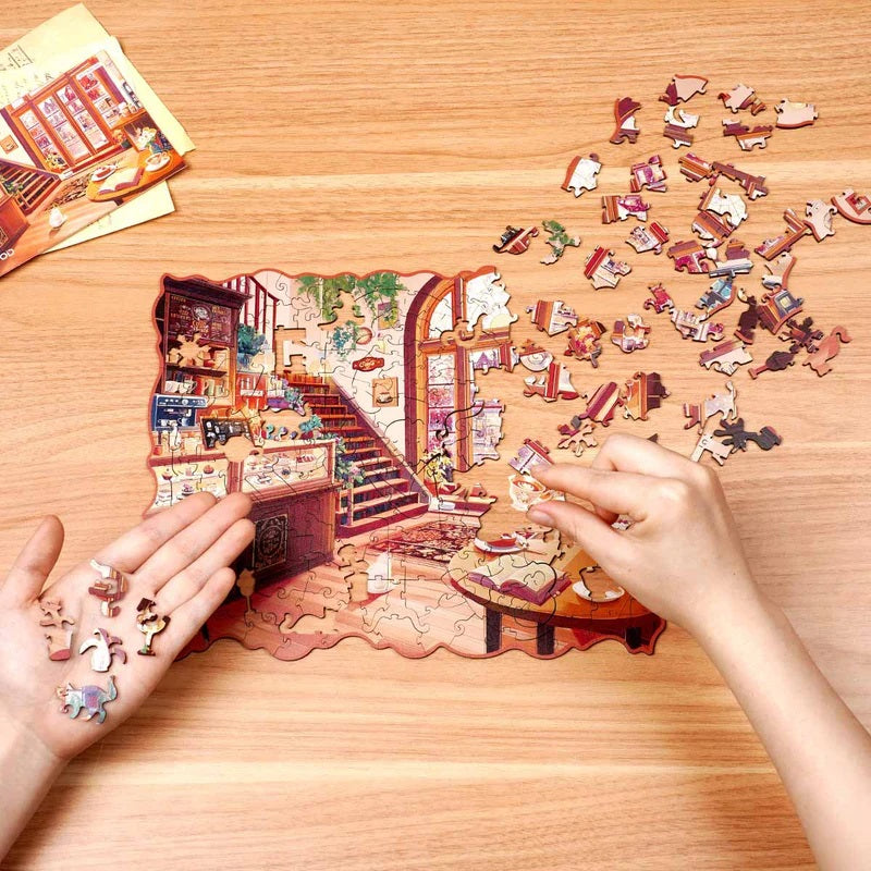 Rowood - Cozy Winter Cafe 200-Piece Wooden Jigsaw Puzzle