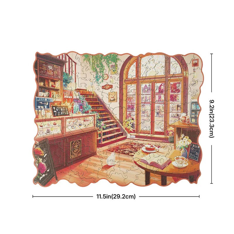 Rowood - Cozy Winter Cafe 200-Piece Wooden Jigsaw Puzzle