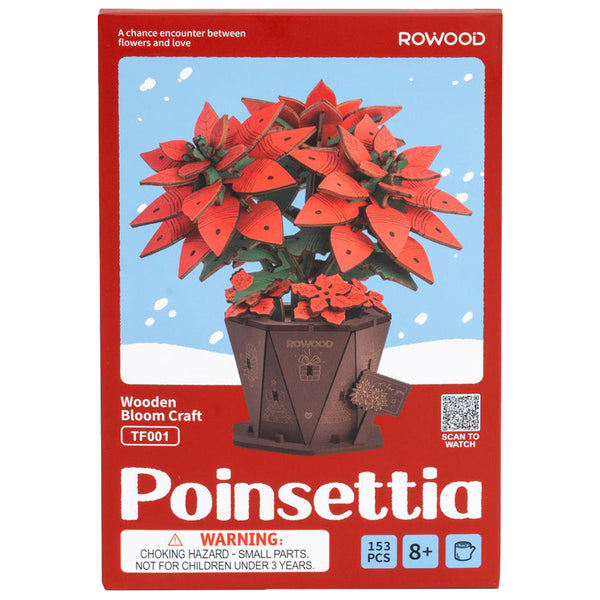 Rowood - Poinsetta Wood Bloom Craft