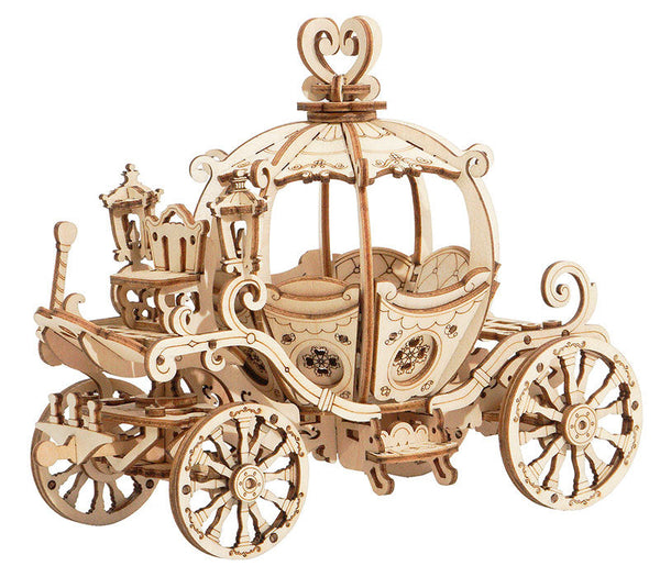Robotime - Classic 3D Wood Puzzles; Pumpkin Carriage/Cart