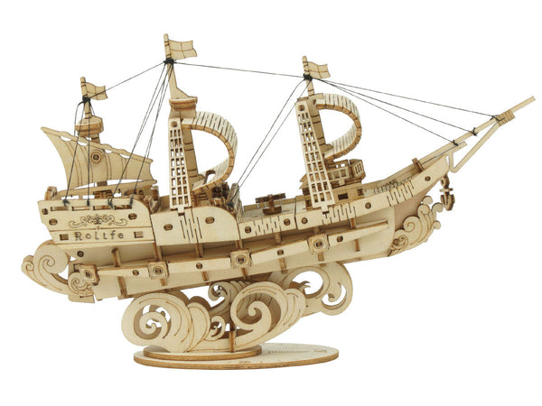 Robotime - Classic 3D Wood Puzzles; Sailing Ship
