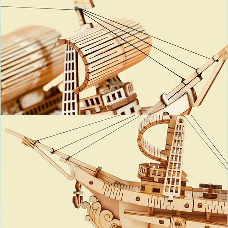 Robotime - Classic 3D Wood Puzzles; Sailing Ship