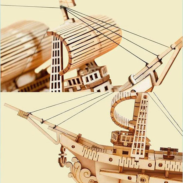Robotime - Classic 3D Wood Puzzles; Sailing Ship