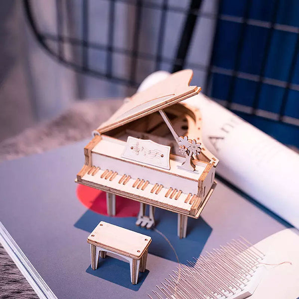 Robotime - Classic 3D Wood Puzzles; Grand Piano