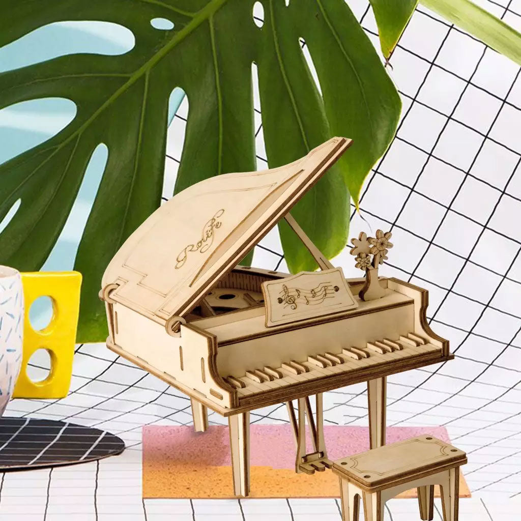 Robotime - Classic 3D Wood Puzzles; Grand Piano