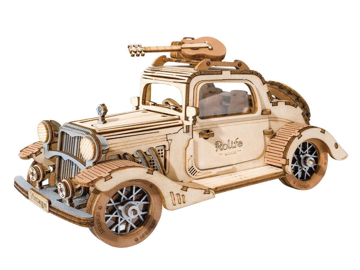 Robotime - Classic 3D Wood Puzzles; Vintage Car