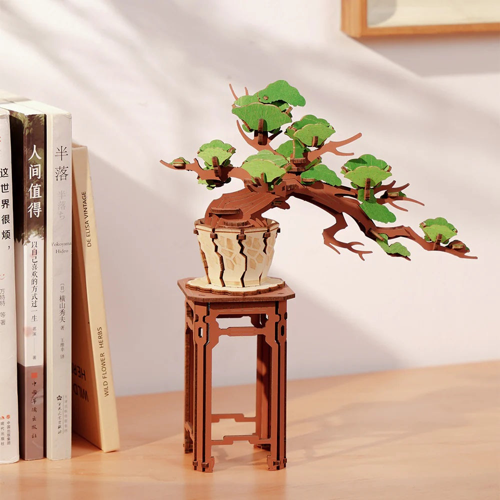 Robotime - Evergreen Pine Bonsai DIY Wooden 3D Puzzle