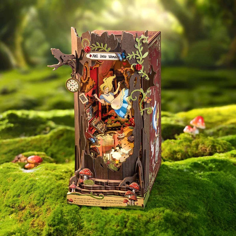 Alice Adventure DIY Book Nook Shelf Insert Kit
